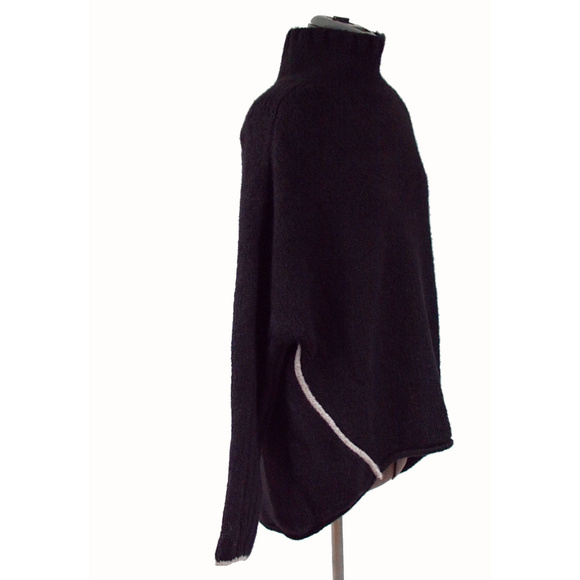 Black and Grey Chunky Wool Blend Sweater - Picture 2 of 5